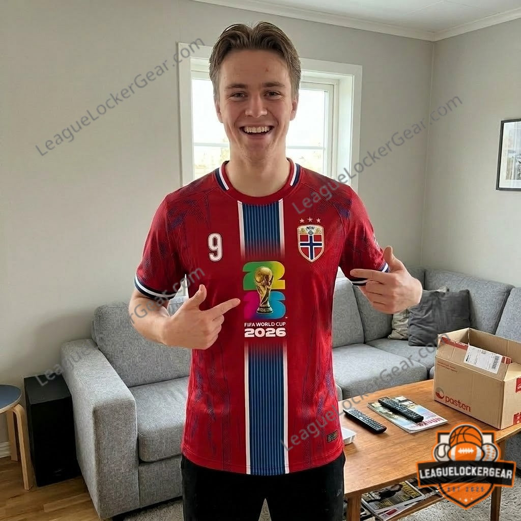 Norway FIFA World Cup 2026 Haaland 9 T-Shirt - LeagueLockerGear