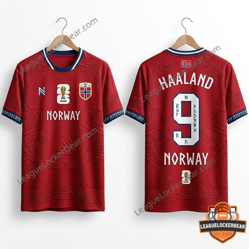 Norway FIFA World Cup 2026 Haaland Football Jersey - LeagueLockerGear