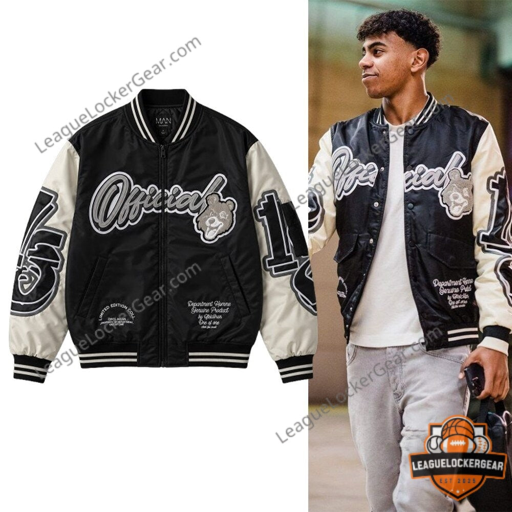 Lamine Yamal BoohooMAN PU Teddy Badge Bomber Jacket 2026 - LeagueLockerGear