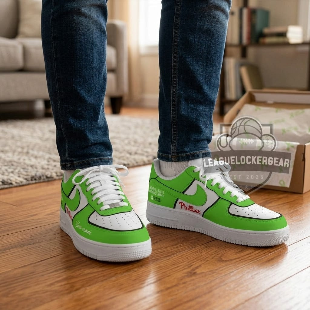 Philadelphia Phillies Mental Health Awareness Month Custom Sneakers - LeagueLockerGear