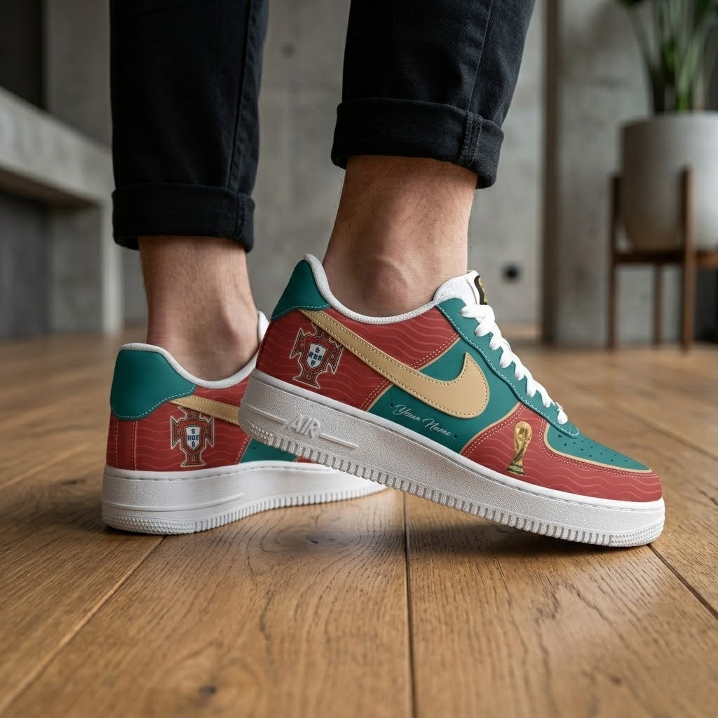 Portugal National Football Team FIFA World Cup Personalized Sneakers - LeagueLockerGear