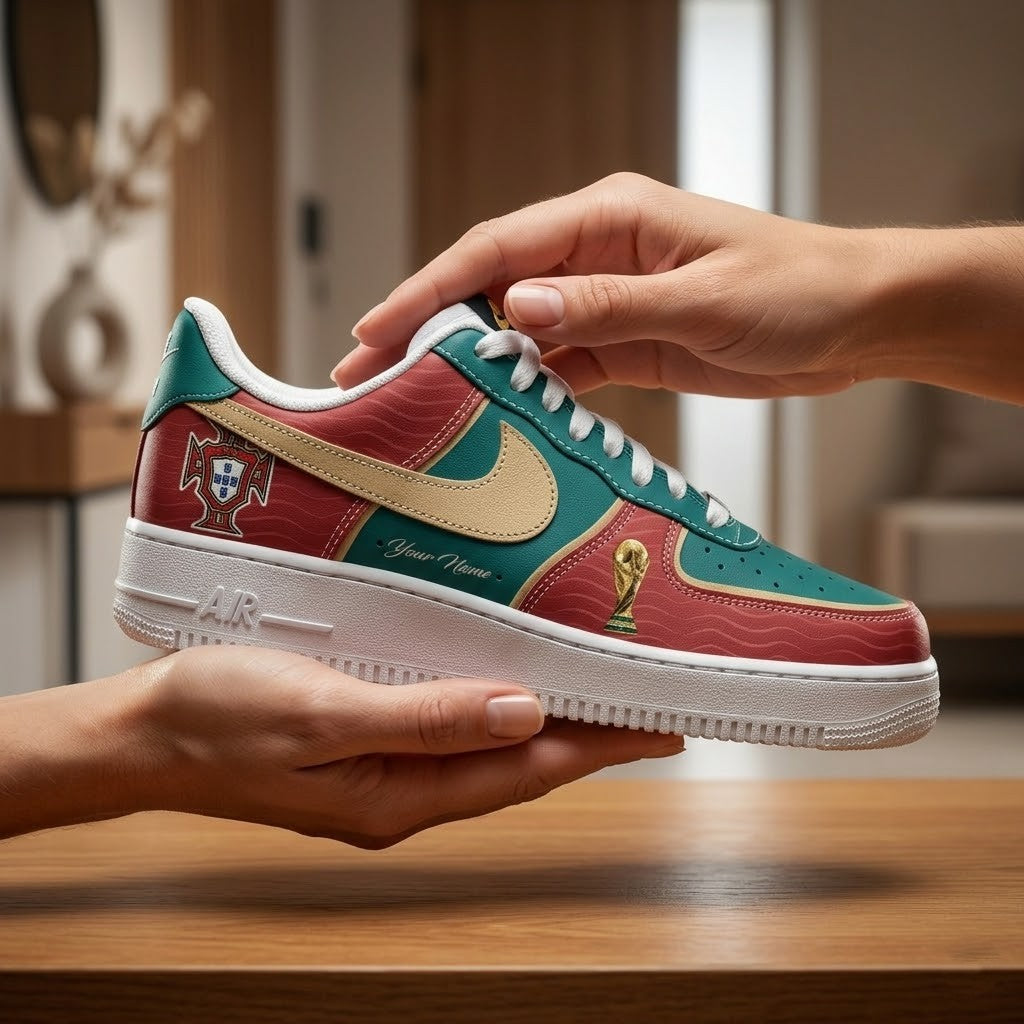 Portugal National Football Team FIFA World Cup Personalized Sneakers - LeagueLockerGear