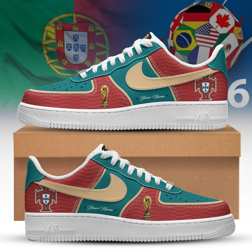 Portugal National Football Team FIFA World Cup Personalized Sneakers - LeagueLockerGear