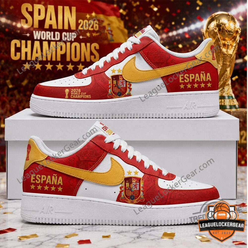 Spain National Football Team 2026 World Cup Champions Sneakers - LeagueLockerGear