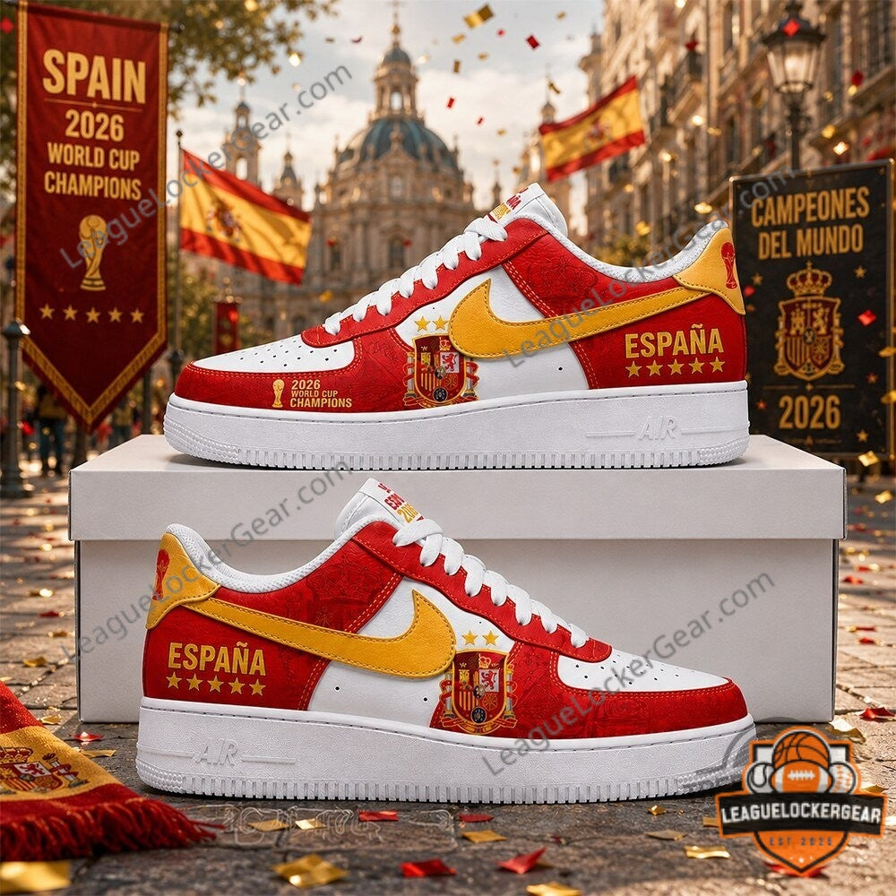 Spain National Football Team 2026 World Cup Champions Sneakers - LeagueLockerGear