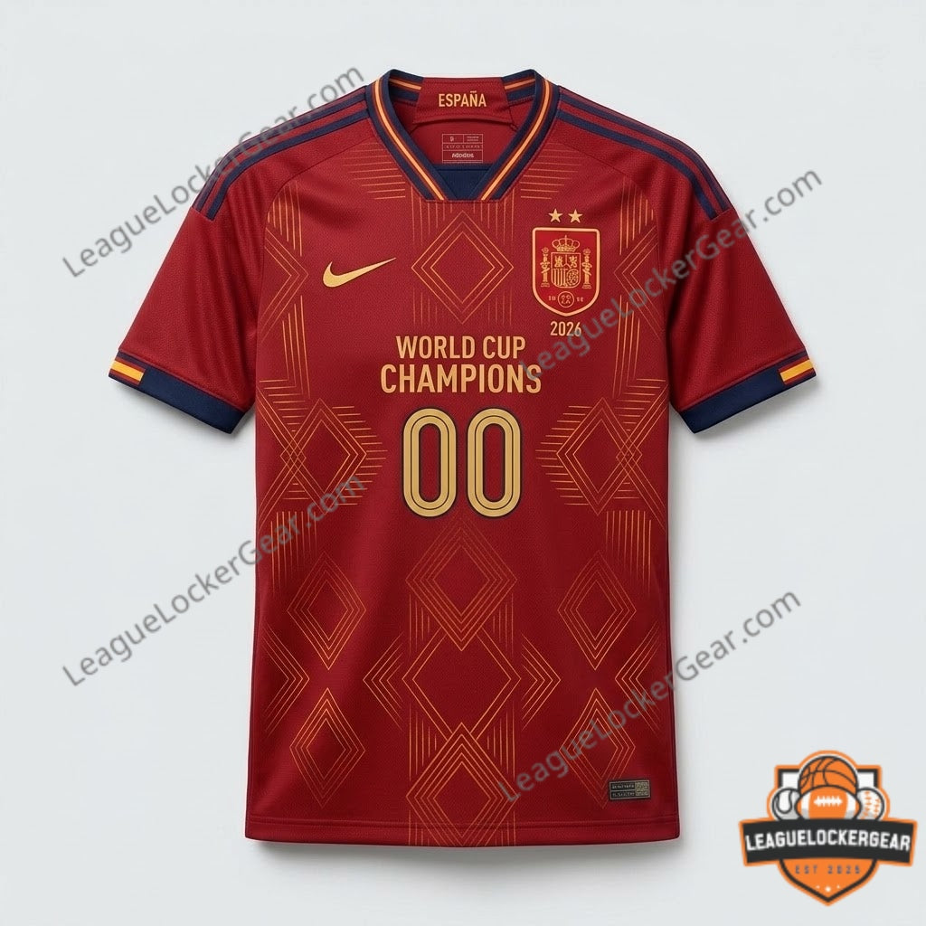 Spain World Cup Champions 2026 Football Jersey - LeagueLockerGear