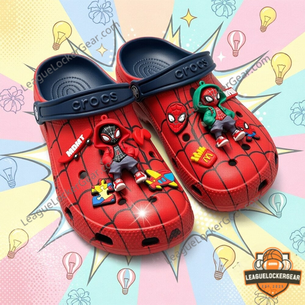 Spider-Man Brand New Day Miles Morales Jibbitz Crocs Clogs