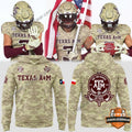 Texas A&M Aggies Camo Military Design Gig 'Em Aggies Hoodie