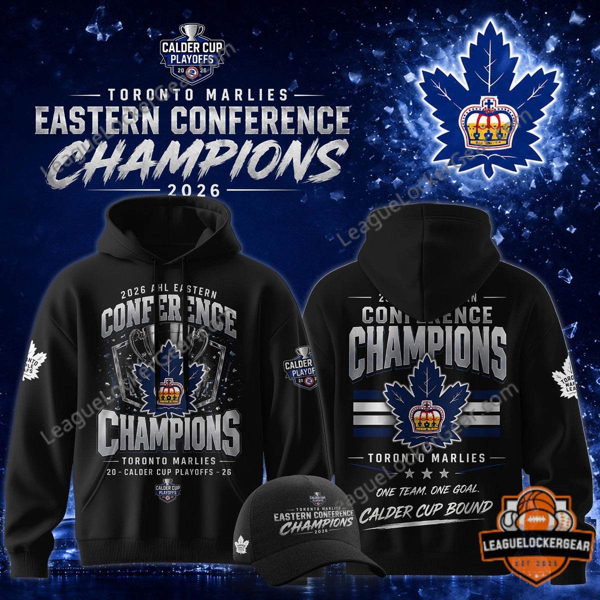 Toronto Marlies Eastern Conference Champions 2026 Calder Cup Playoffs Hoodie - LeagueLockerGear