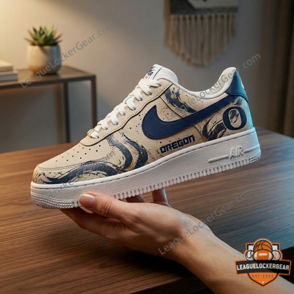 Oregon Ducks Royal Legacy 2026 Air Force 1 Sneakers - LeagueLockerGear