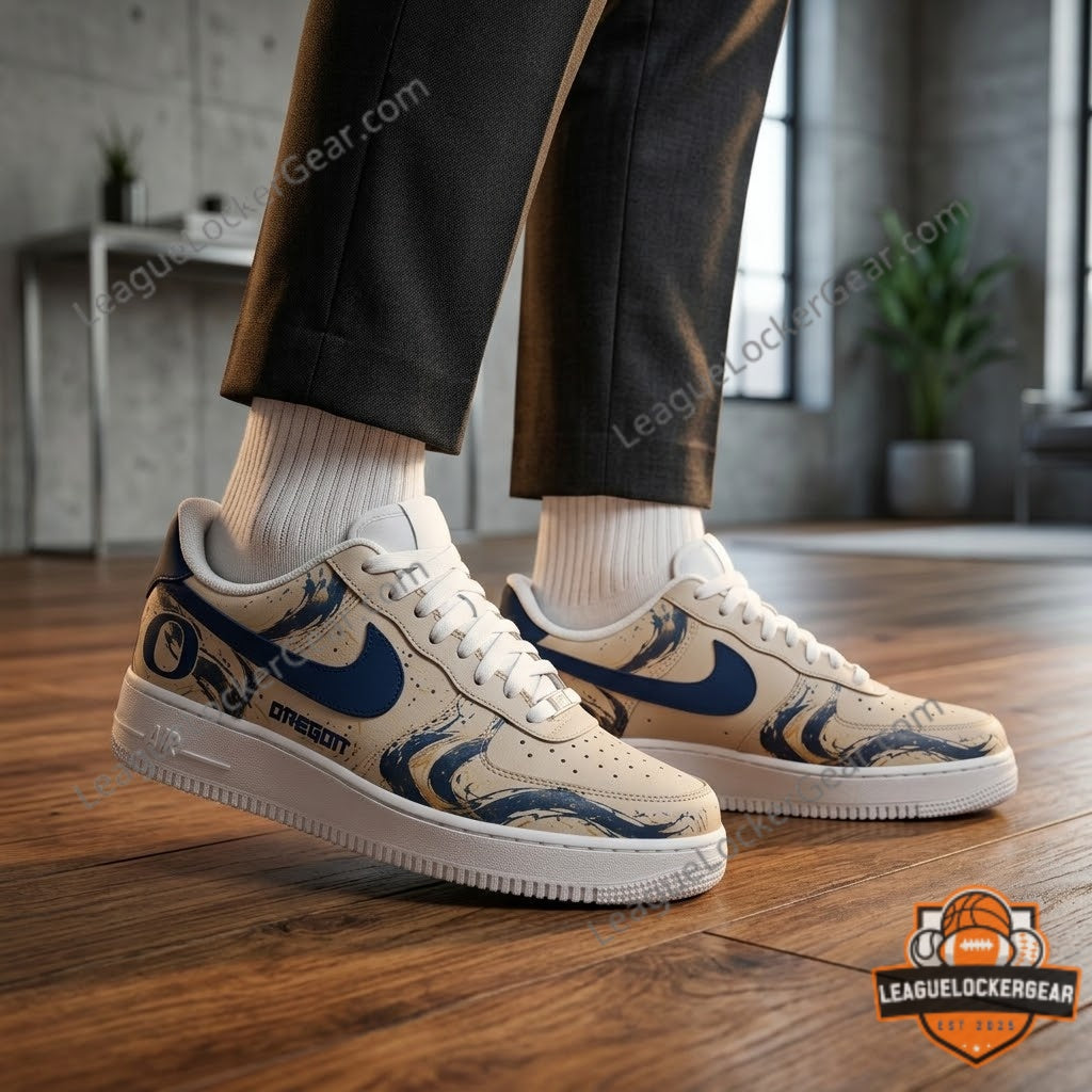 Oregon Ducks Royal Legacy 2026 Air Force 1 Sneakers - LeagueLockerGear