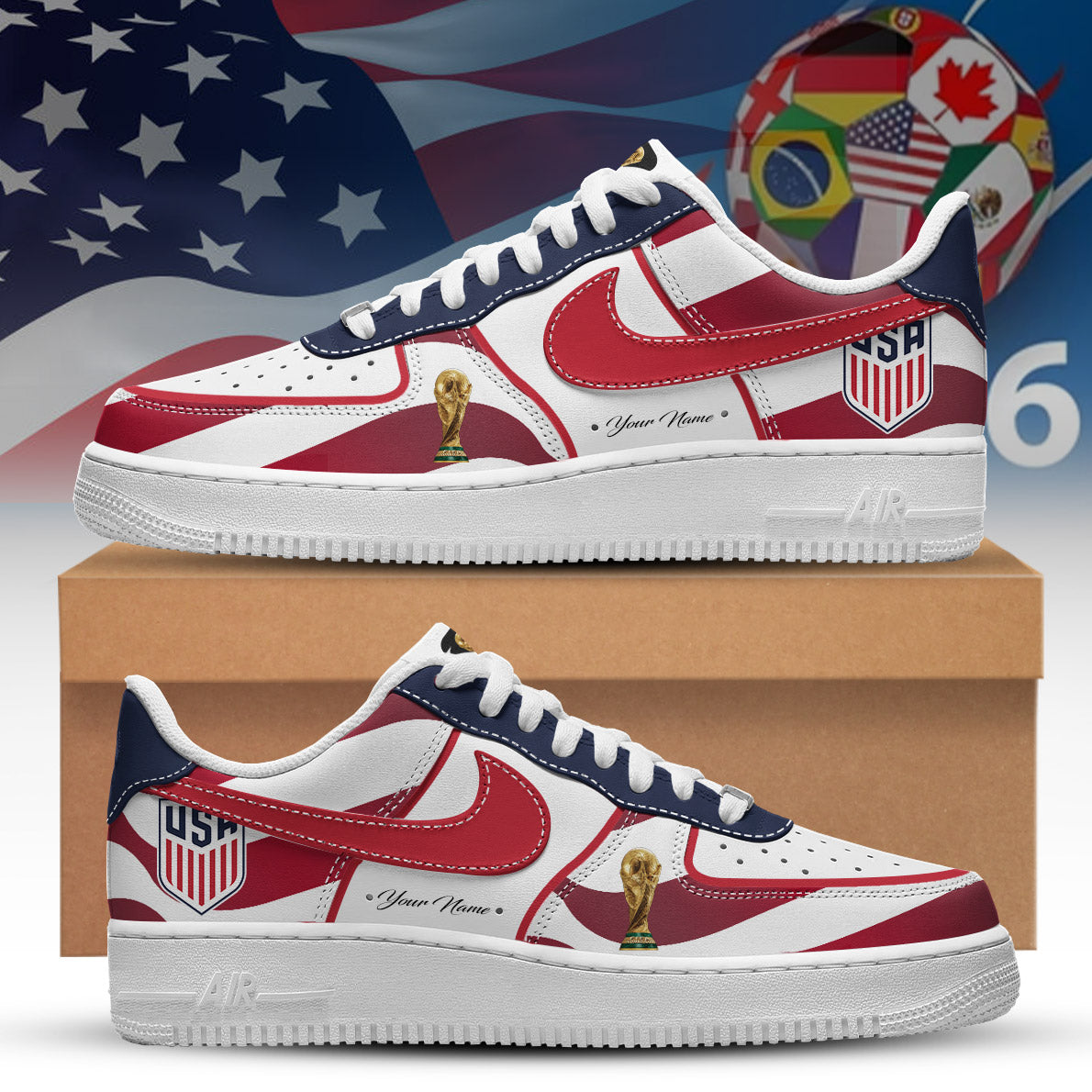 USA National Soccer Team FIFA World Cup 2026 Sneakers - LeagueLockerGear