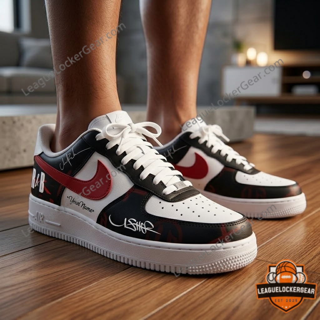 Usher Chris Brown R&B Tour Custom Sneakers - LeagueLockerGear