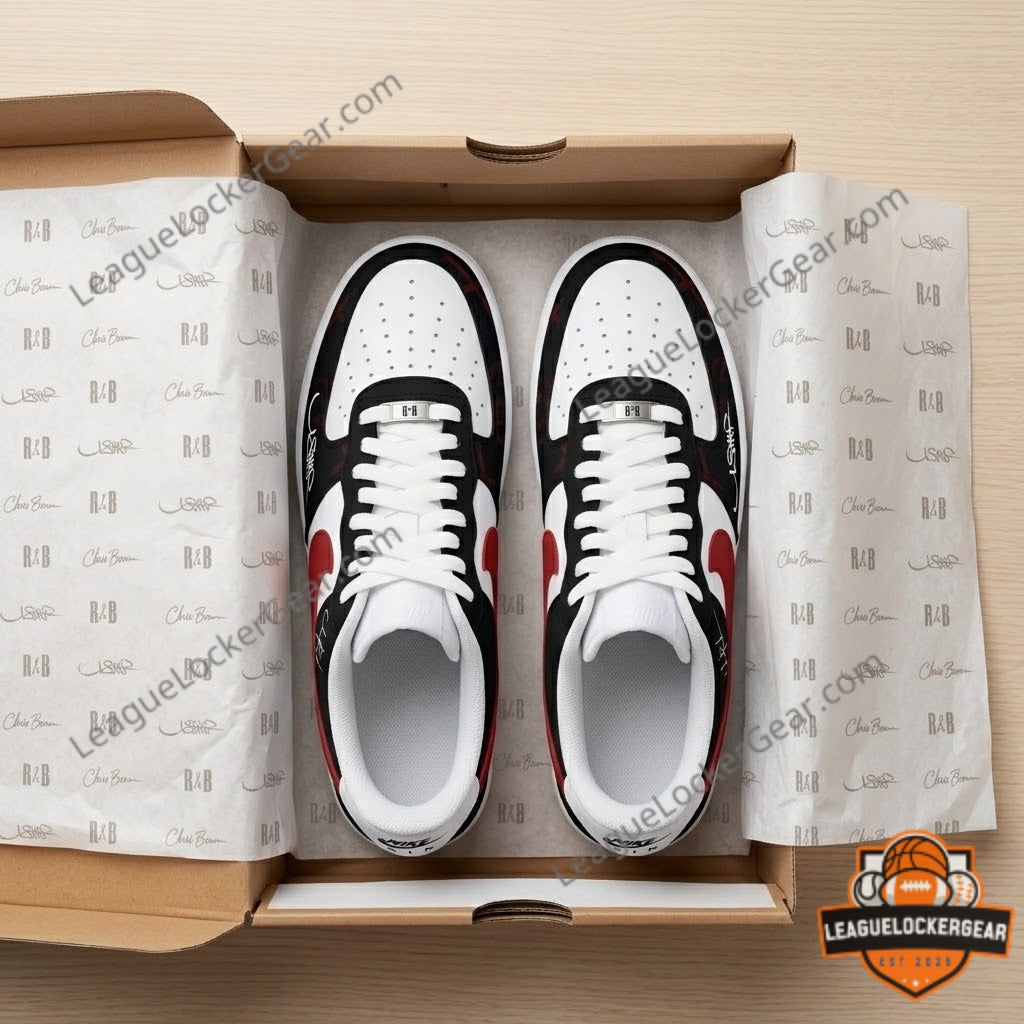 Usher Chris Brown R&B Tour Custom Sneakers - LeagueLockerGear