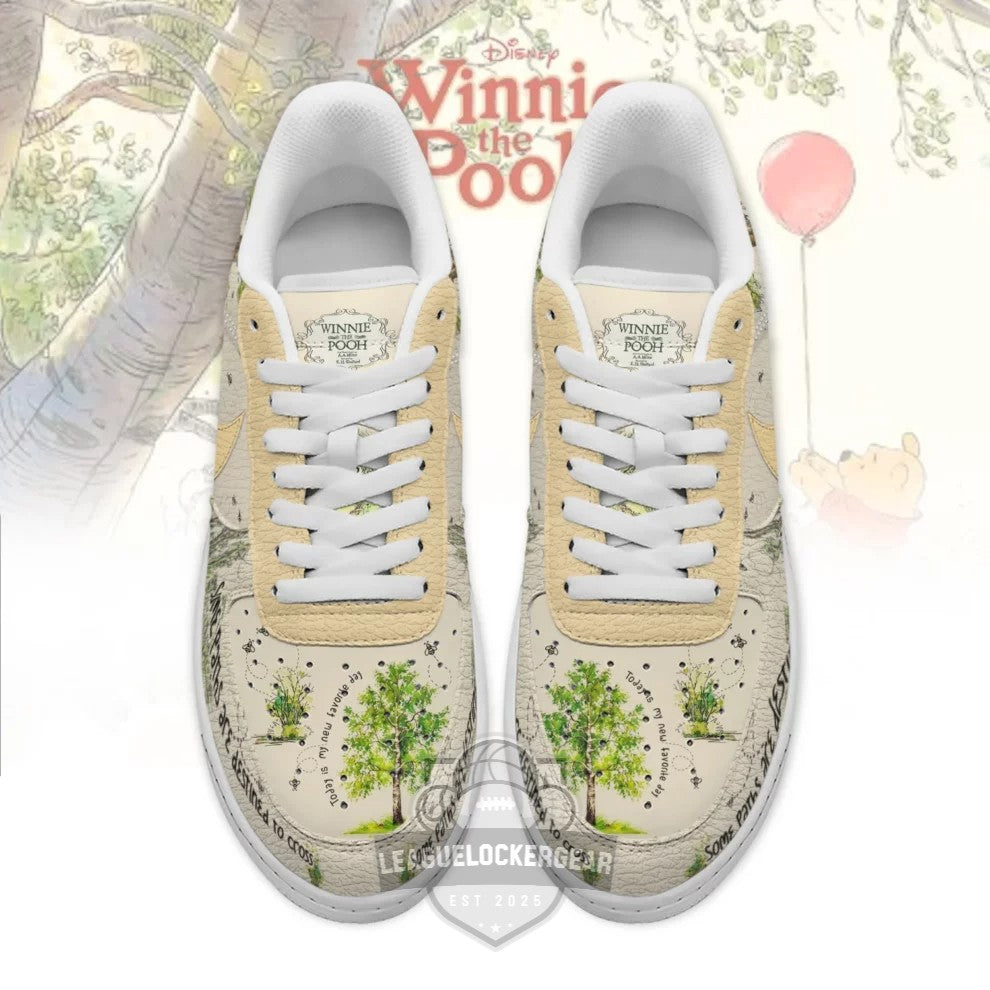 Winnie the Pooh Some Paths Are Destined To Cross Nike Air Force 1 Sneakers - LeagueLockerGear