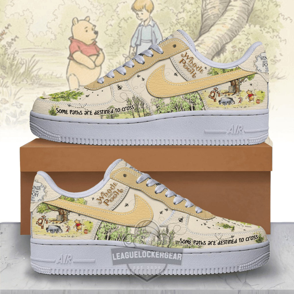 Winnie the Pooh Some Paths Are Destined To Cross Nike Air Force 1 Sneakers - LeagueLockerGear