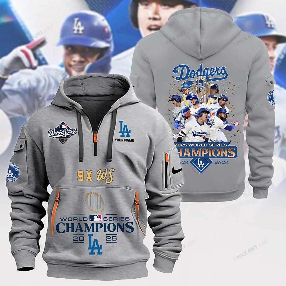 Los Angeles Dodgers 2025 World Series Champions 2D Quarter Zip Hoodie | Buy for only at THK BUY