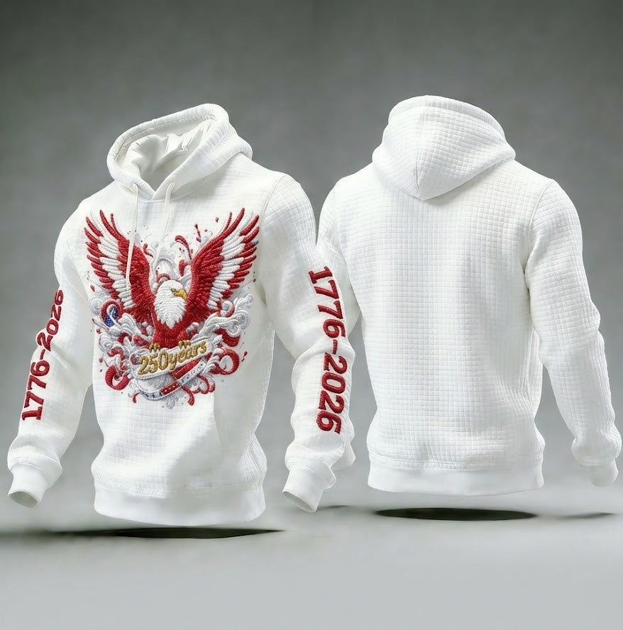 USA 250 Years Anniversary 1776-2026 Eagle Hoodie - LeagueLockerGear