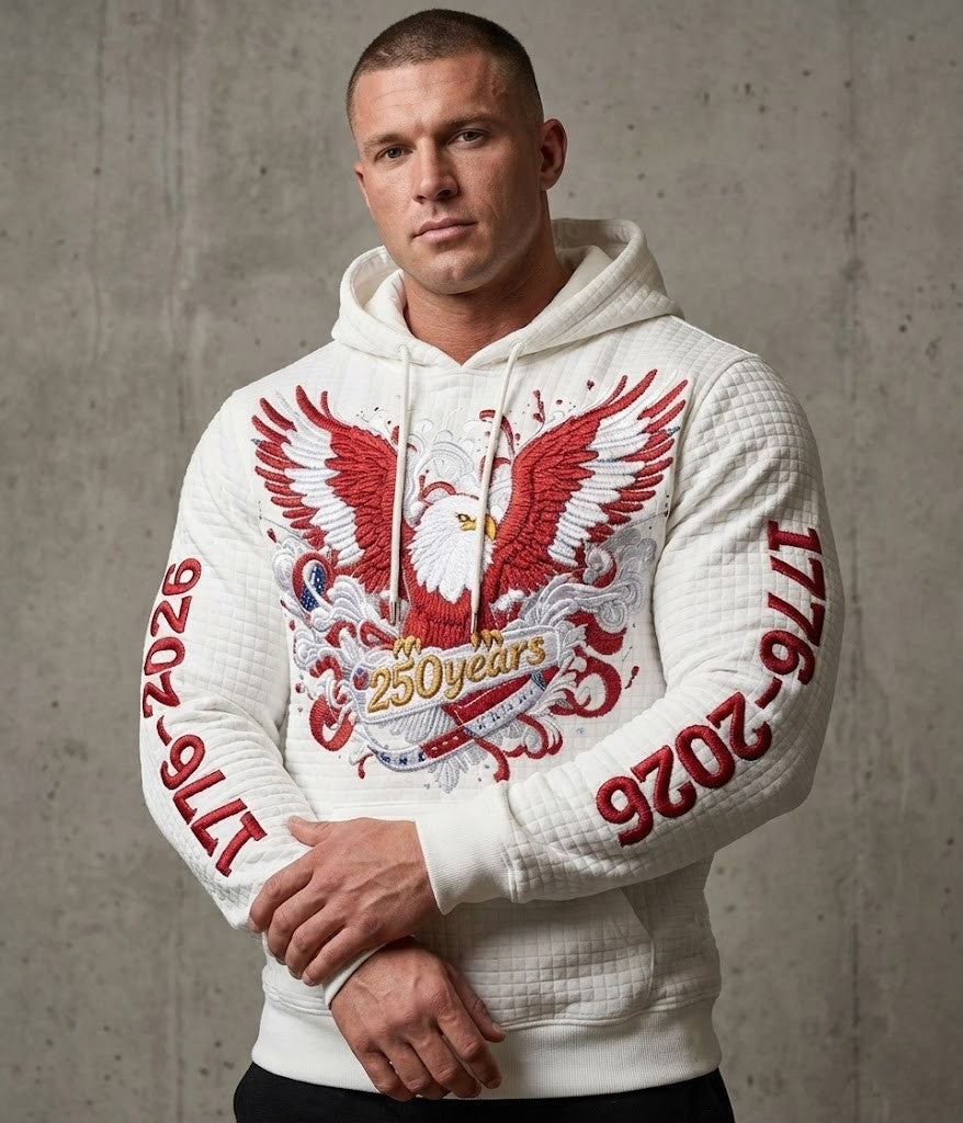 USA 250 Years Anniversary 1776-2026 Eagle Hoodie - LeagueLockerGear