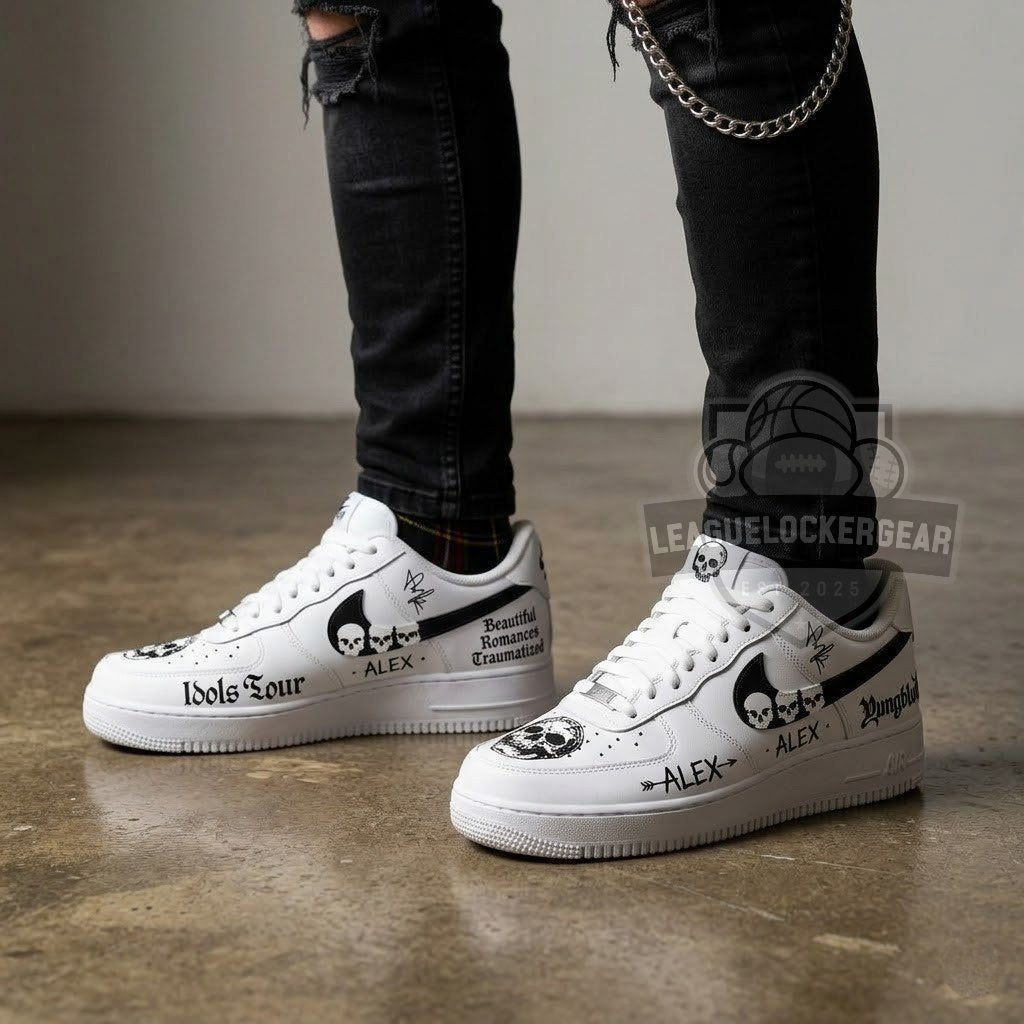 Yungblud Idols Tour Signed Custom Air Force Shoes - LeagueLockerGear