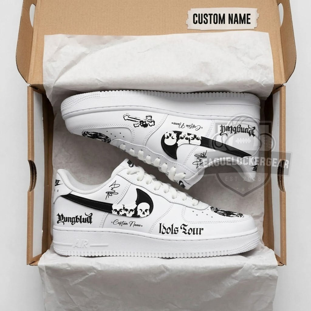 Yungblud Idols Tour Signed Custom Air Force Shoes - LeagueLockerGear