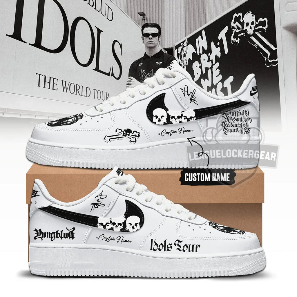 Yungblud Idols Tour Signed Custom Air Force Shoes - LeagueLockerGear