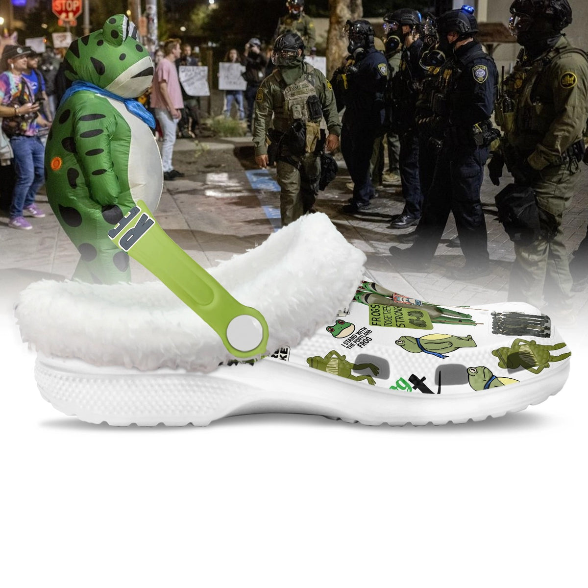 Portland Frog Resist Fleece Crocs Crocband Clogs Shoes | Buy for only at THK BUY